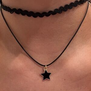 Black Star Pendant Necklace